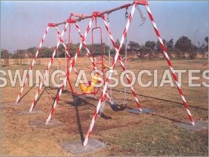 Plastic And Metal Swing-N-Rides Playground Equipments