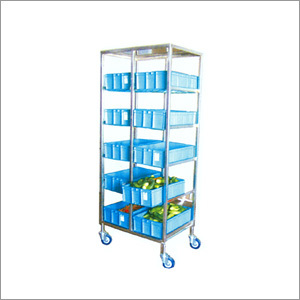 Veg. Tray Stacking Trolley