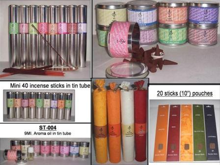 Incense and cones in tubes and