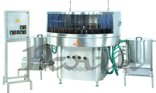 Rotary Semi Automatic Bottle Washing Machine