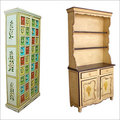 Painted Almirah & Book Shelf