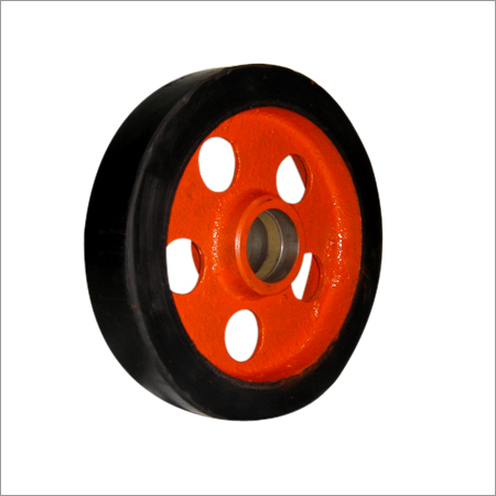 TROLLEY WHEEL 10"X2" HEAVY DUTY BORED TO BEARING SIZE 6205