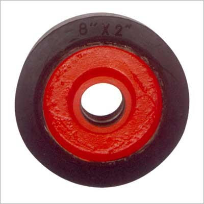 TROLLEY WHEEL 8"X2" HEAVY DUTY BORED TO BEARING SIZE 6205