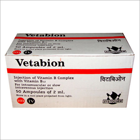 Injection of Vitamin B Complex