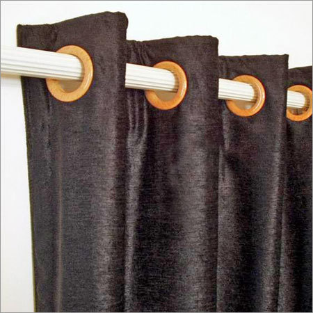 Ring Top Black Velvet Curtains
