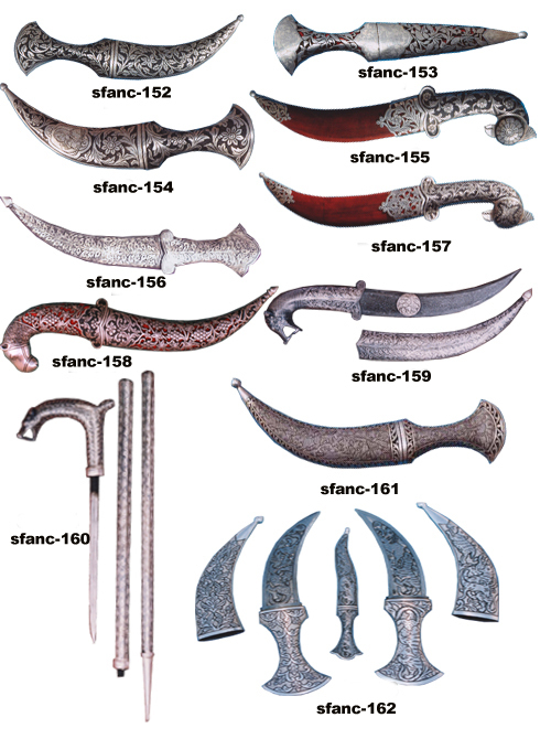 Iron carving & koftgari art daggers
