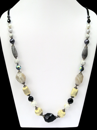 Designer Beaded Necklace - Glass, Metal, 18 Inches, Multicolor | Elegant Design, Beaded Accents, Stylish, Durable, Versatile