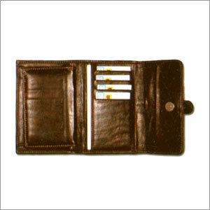 Leather Goods & Accessories - Genuine Leather 10x12cm Brown | Durable Compact Design Snap Button Closure 6 Card Slots