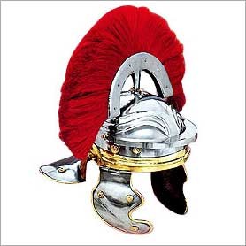 Roman Helmet with Red Plume