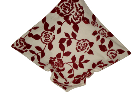 Fancy Cushion Cover - Cotton Blend, 16x16 Inches, Burgundy | Floral Pattern, Zippered Closure, Soft Texture, Durable Fabric