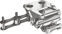 COMBINES PIN CLIP WITH ROLLER FEELER