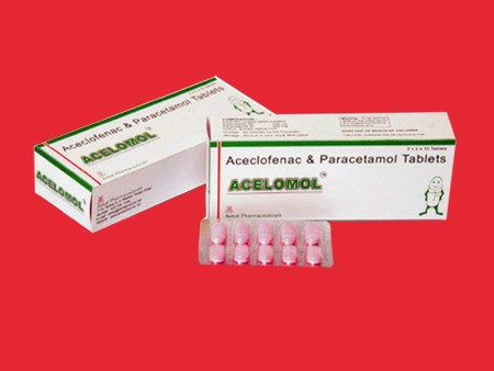 ACECLOFENAC & PARACETAMAOL TABLETS a ACELOMOL