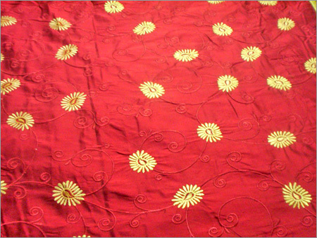 Chinese Dupion Embroidery (Red)