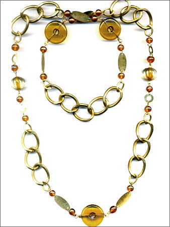 Metal and Glass Necklace