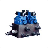 Hydraulic Manifold Block - Color: Blue