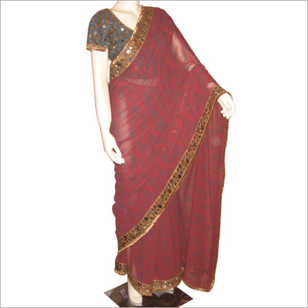 Saree With Golden Boarder