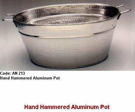 Hand Hammered Aluminum Pot