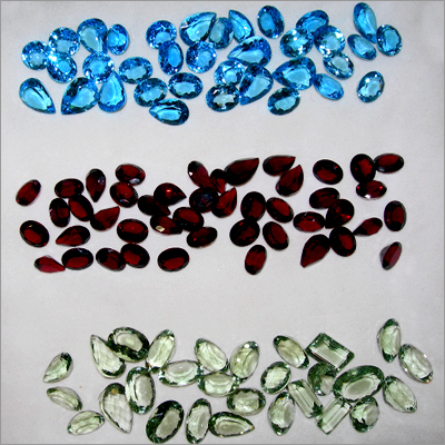 Blue Topaz Garnet Green Amethyst