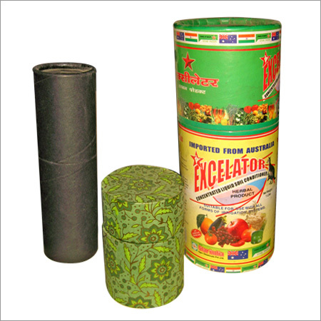 Round Paper Container WIth Tin Top/ Bottom