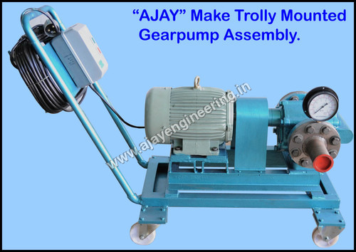 Cast Iron Trolley Mounted Gear Pump Assembly