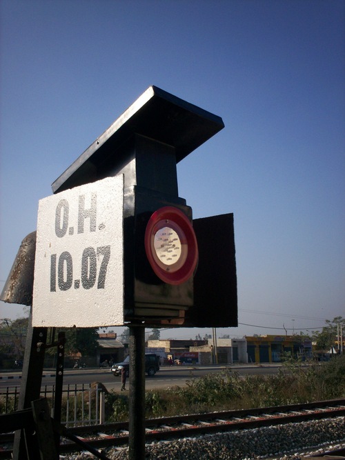 Solar Lantern on Level Crossing