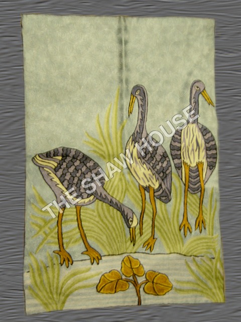 Chain Stitch Rug - Cotton Material, Rectangle Shape, Printed Pattern | Shrink Resistance, Soft Fabric, Elegant Look, Smooth Finish