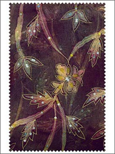 Organza Silk Hand Embroidery with Hand Paintings & Sequence Work