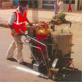 Hot Thermoplastic Operator Propelled Road Marking Machine (rm3wms) - Stainless Steel 1200x600x900mm, 100kg Tank, 10kg Bead Container | Fast Heating, Straight Lines, Clean Cuts, Lpg Heating, Low Maintenance