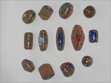 Silver Foil Glass Beads