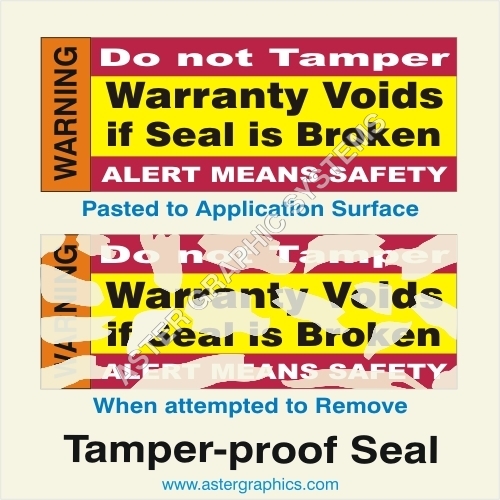 Tamper Proof Seal 
