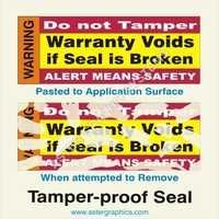 Yellow Tamper Proof Seal