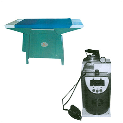 Iron Table - Metal/Fabric 60x28x34 Green