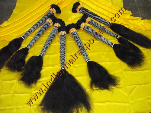 Remy Single Drawn Wavy Black Hair - Virgin Human Hair, 8" to 40" Length, Natural Shine