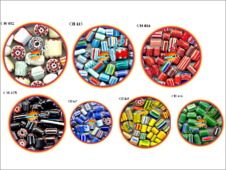 Chevron Glass Beads