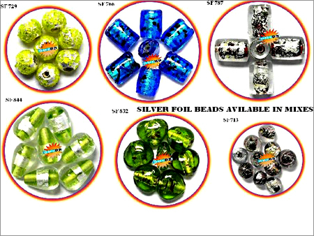 Silver Foil Beads
