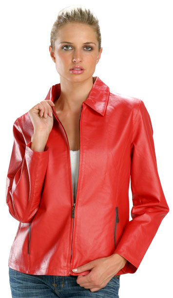 Ladies Fashionable Leather Jacket