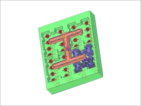 Sectional view of 32 Cavity Hot Runner