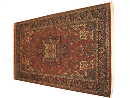 Handcrafted Kashmir Silk Carpet