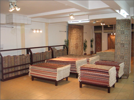 Knotted Kashmir Silk Carpet