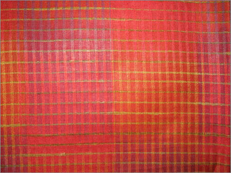 Red Tussar Cotton Fabric