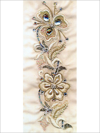 Satin Embroidered Fabric
