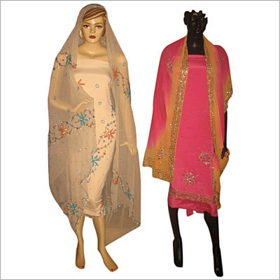 Embroidered Silk Salwar Suits
