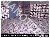 Battery Room Acid Proof Brick Lining