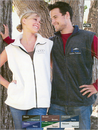 Adult's Full Zip Vests