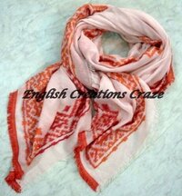 Pink And Orange Jacquard Scarves Manufacturers