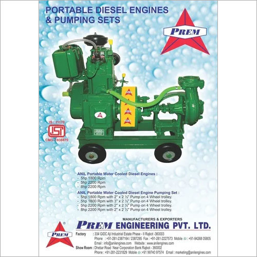 Portable Pumping Sets Pressure: Medium Pressure
