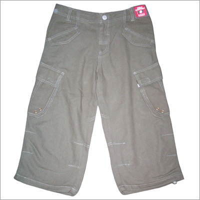Boys Canvas Solid Shorts (Front)