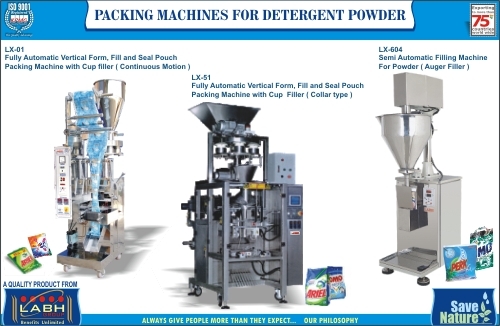 Packaging Machines for Detergent & Soaps