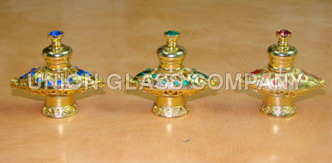 Brass Cap Gold Bottles