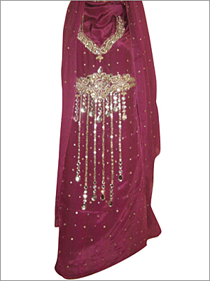 Purple choli suit
